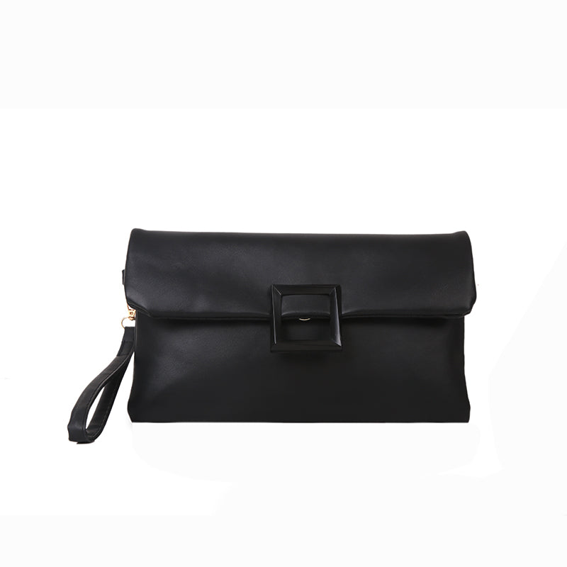 Elegant Women's Soft Leather Evening Clutch Bag