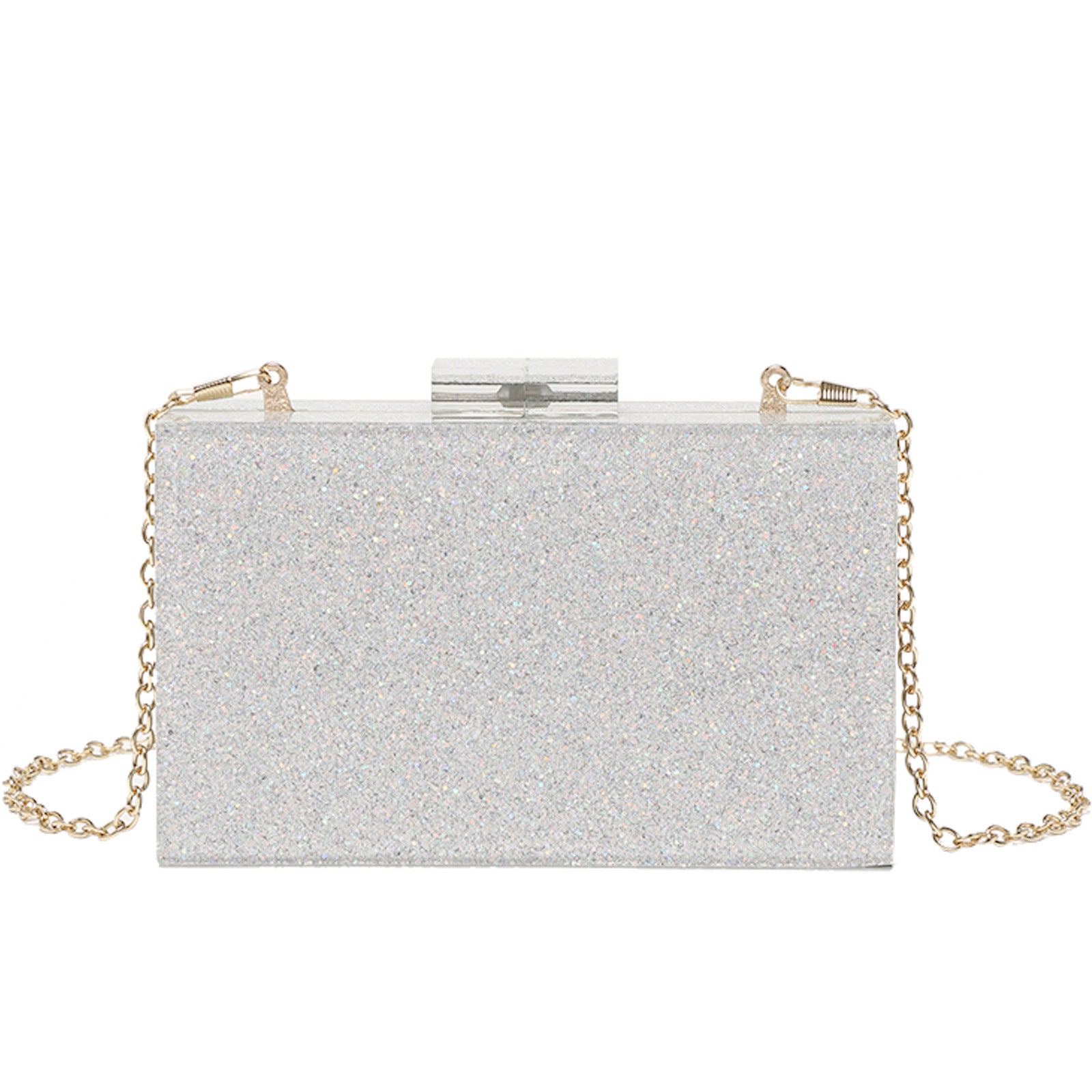 Acrylic Sequin Clutch Bag for Weddings and Parties