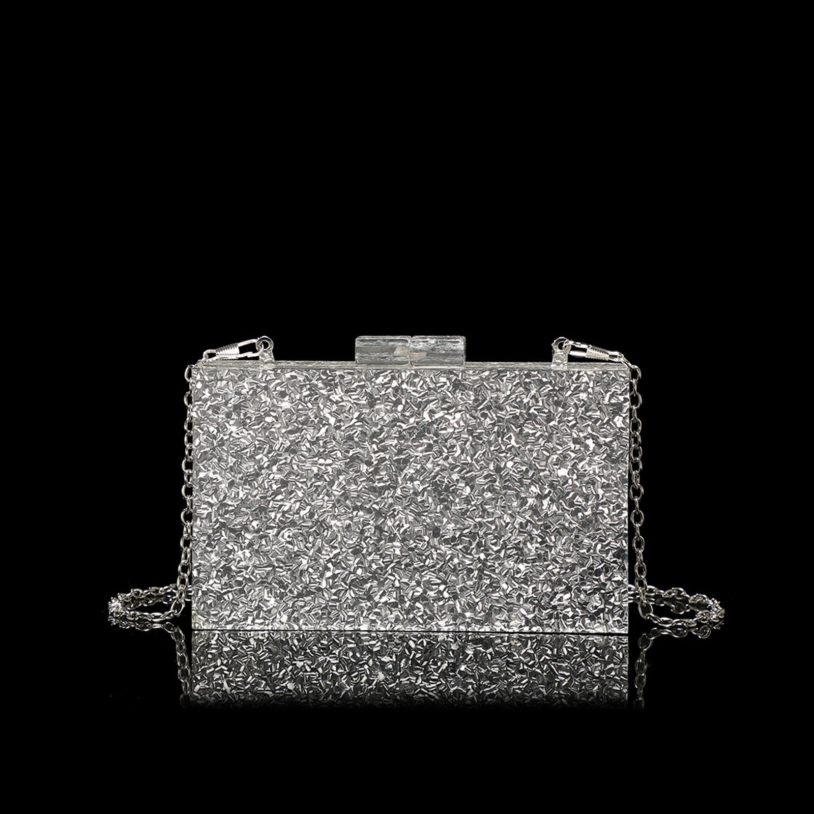 Acrylic Sequin Clutch Bag for Weddings and Parties
