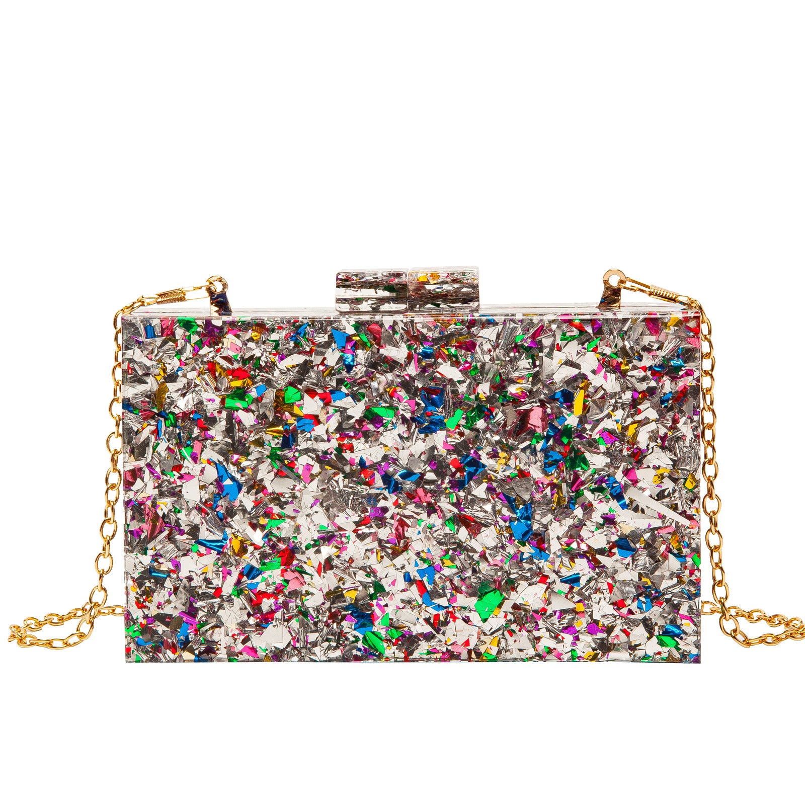 Acrylic Sequin Clutch Bag for Weddings and Parties