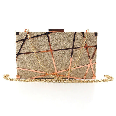 Luxury Glitter Evening Bag for Women - Gold Clutch