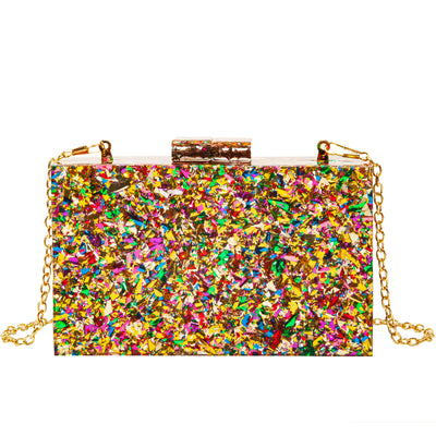 Acrylic Sequin Clutch Bag for Weddings and Parties