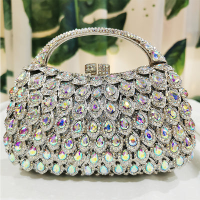 Bridal Evening Clutch Bag with Crystals for Weddings