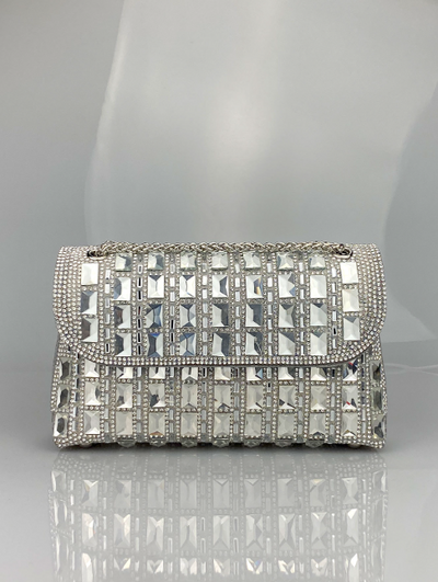 Rhinestone Chain Clutch Bag