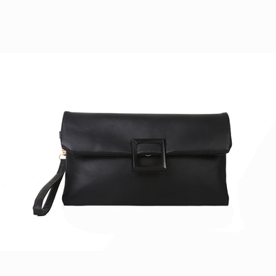 Elegant Women's Soft Leather Evening Clutch Bag