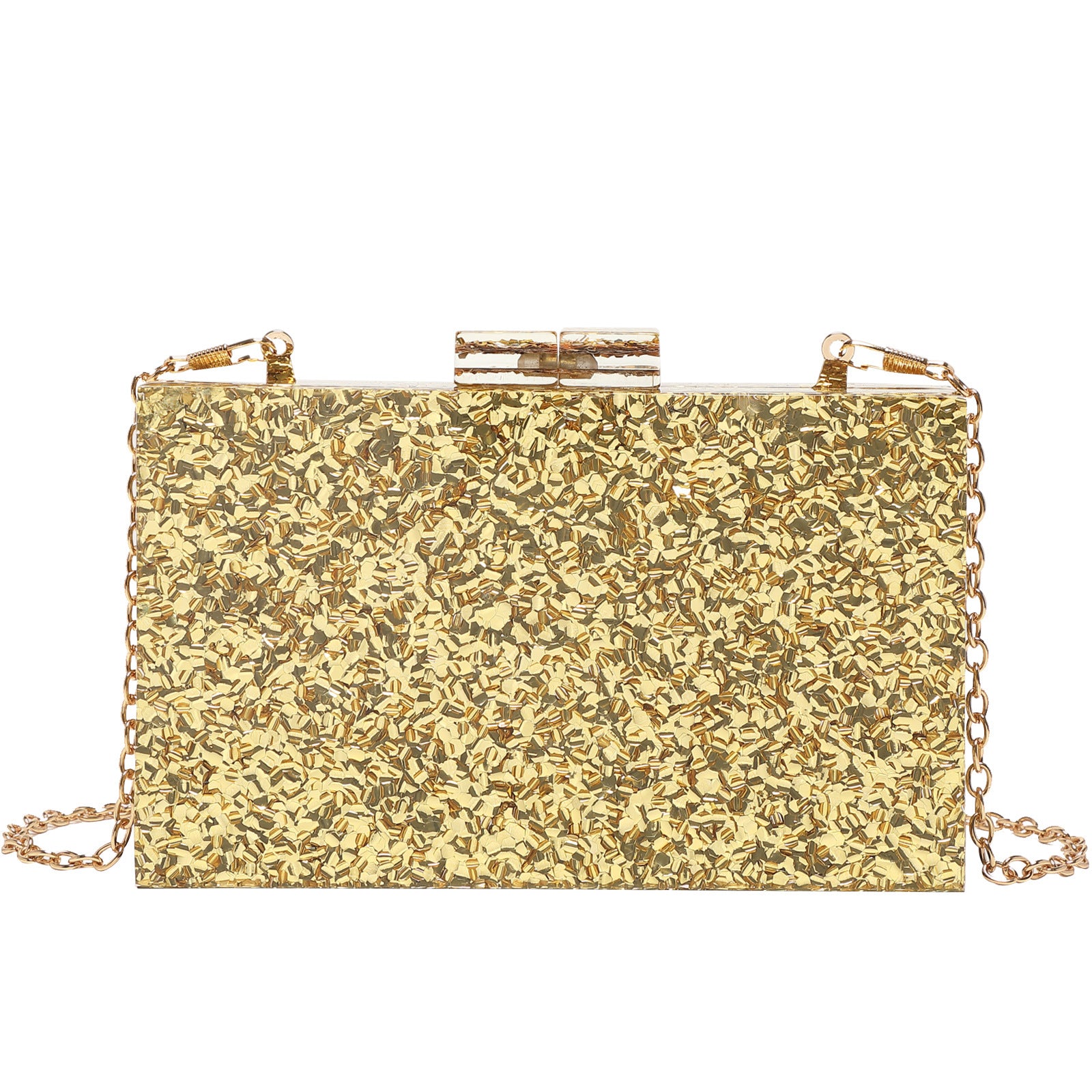 Acrylic Sequin Clutch Bag for Weddings and Parties