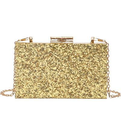 Acrylic Sequin Clutch Bag for Weddings and Parties