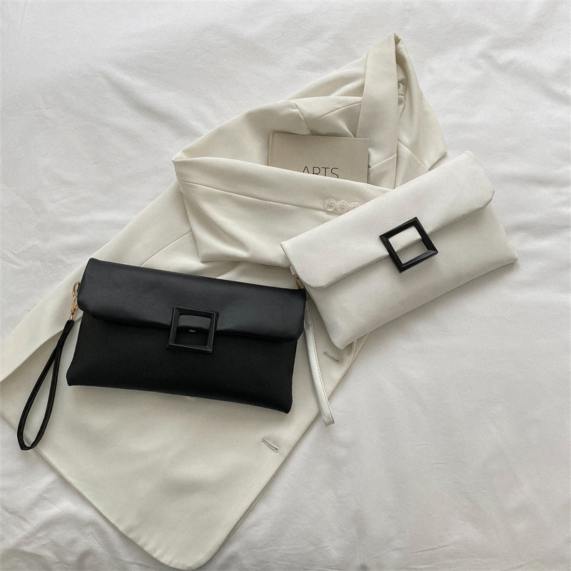 Elegant Women's Soft Leather Evening Clutch Bag