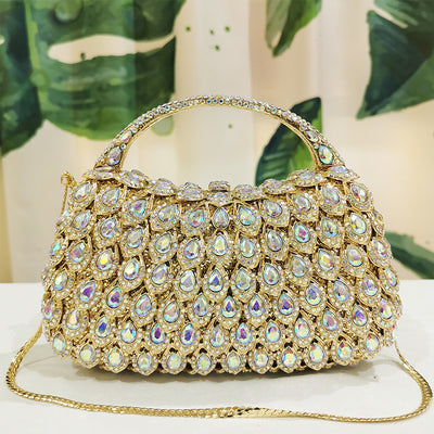 Bridal Evening Clutch Bag with Crystals for Weddings