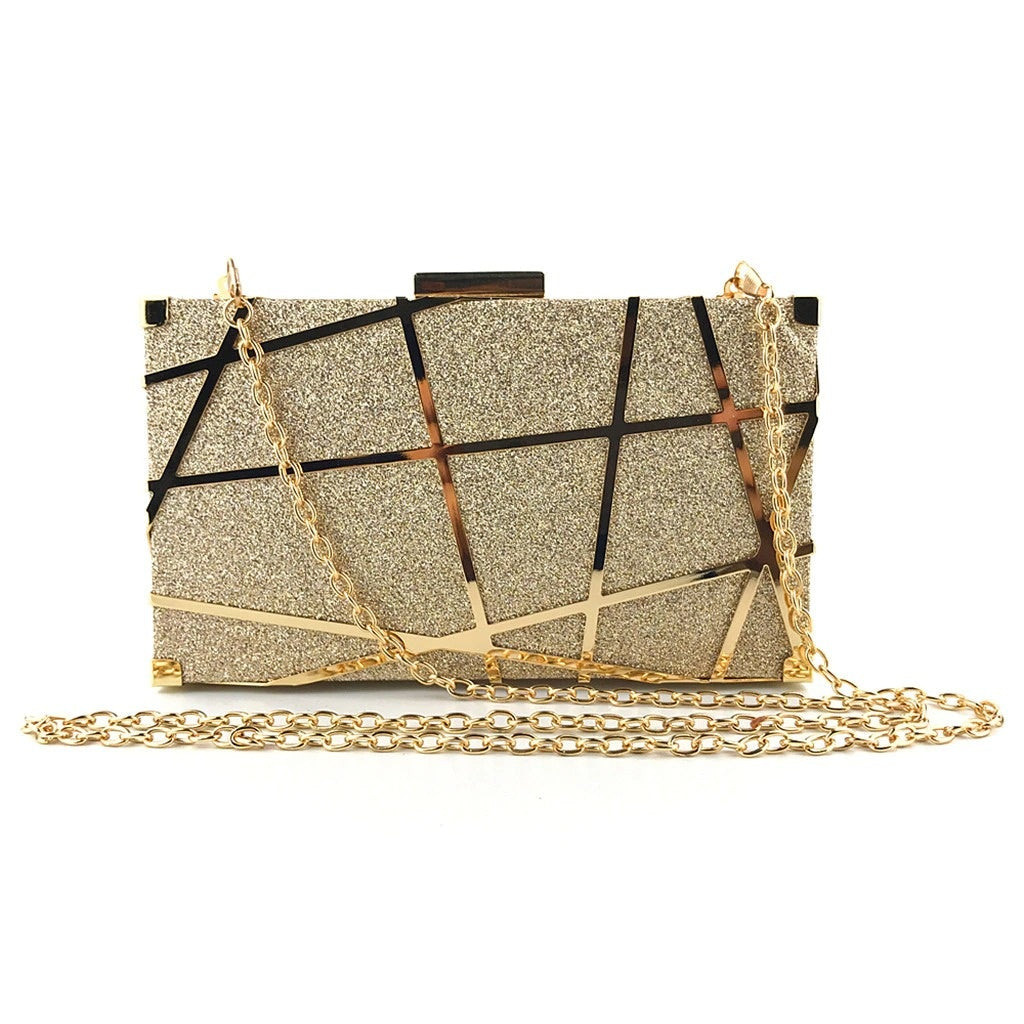 Luxury Glitter Evening Bag for Women - Gold Clutch