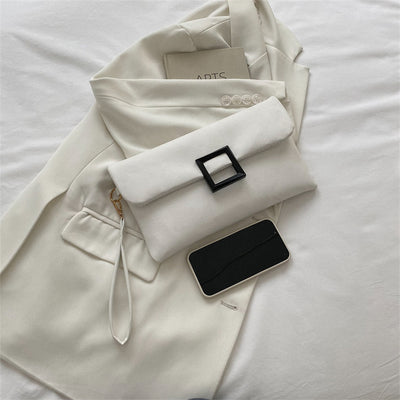 Elegant Women's Soft Leather Evening Clutch Bag