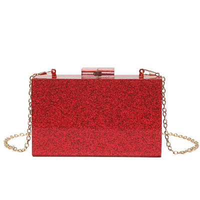 Acrylic Sequin Clutch Bag for Weddings and Parties