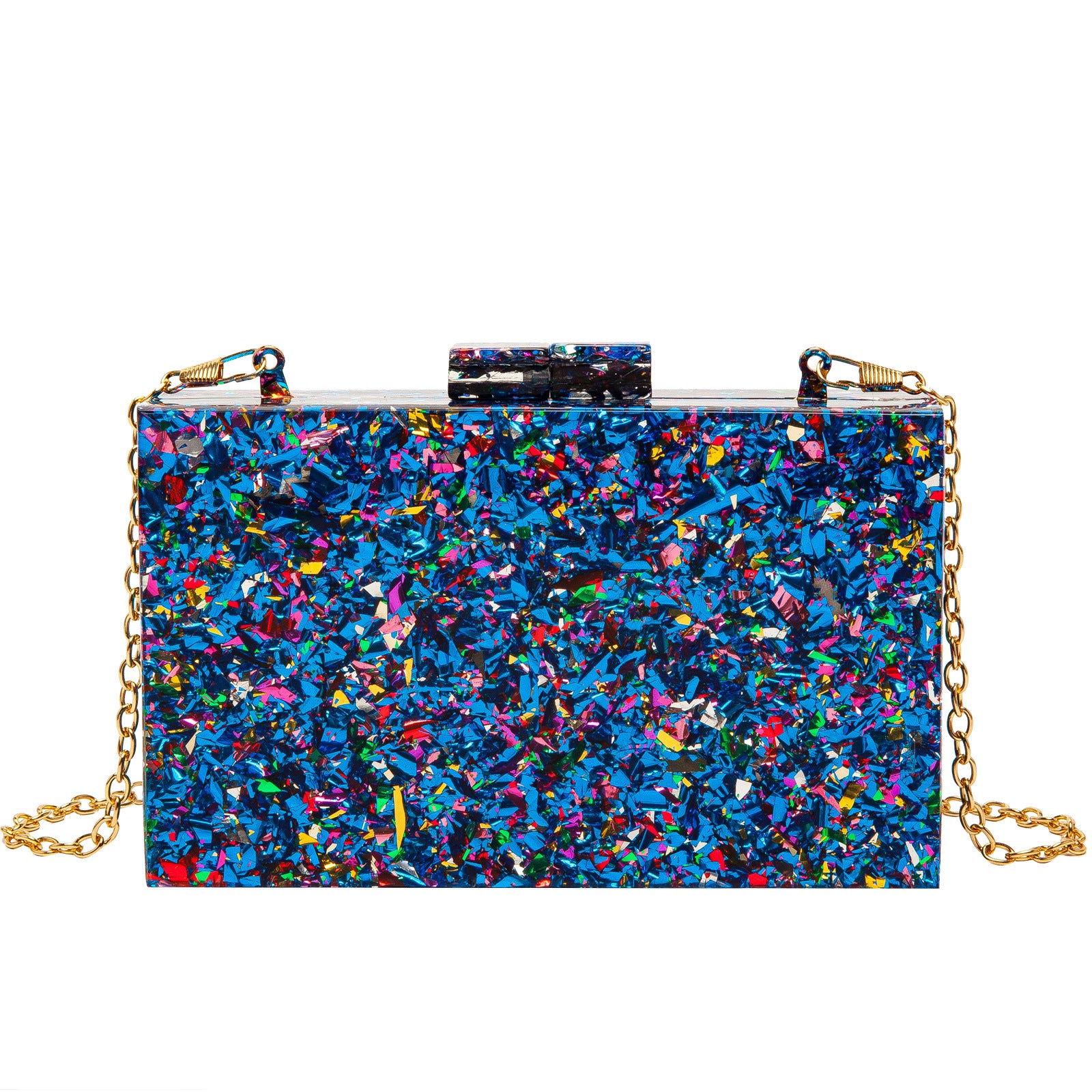 Acrylic Sequin Clutch Bag for Weddings and Parties
