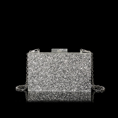 Acrylic Sequin Clutch Bag for Weddings and Parties
