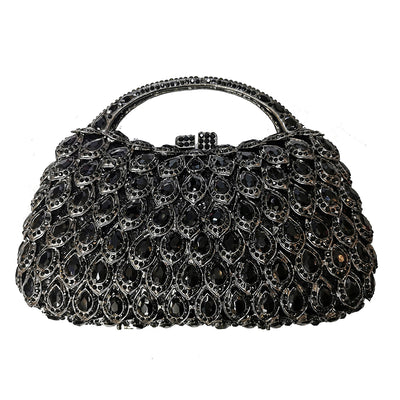 Bridal Evening Clutch Bag with Crystals for Weddings