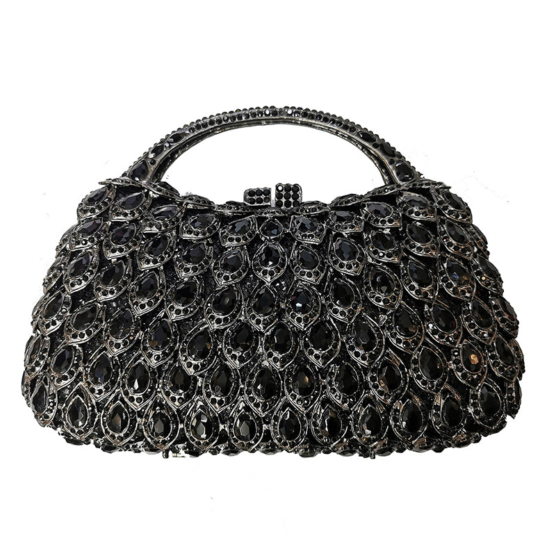 Bridal Evening Clutch Bag with Crystals for Weddings
