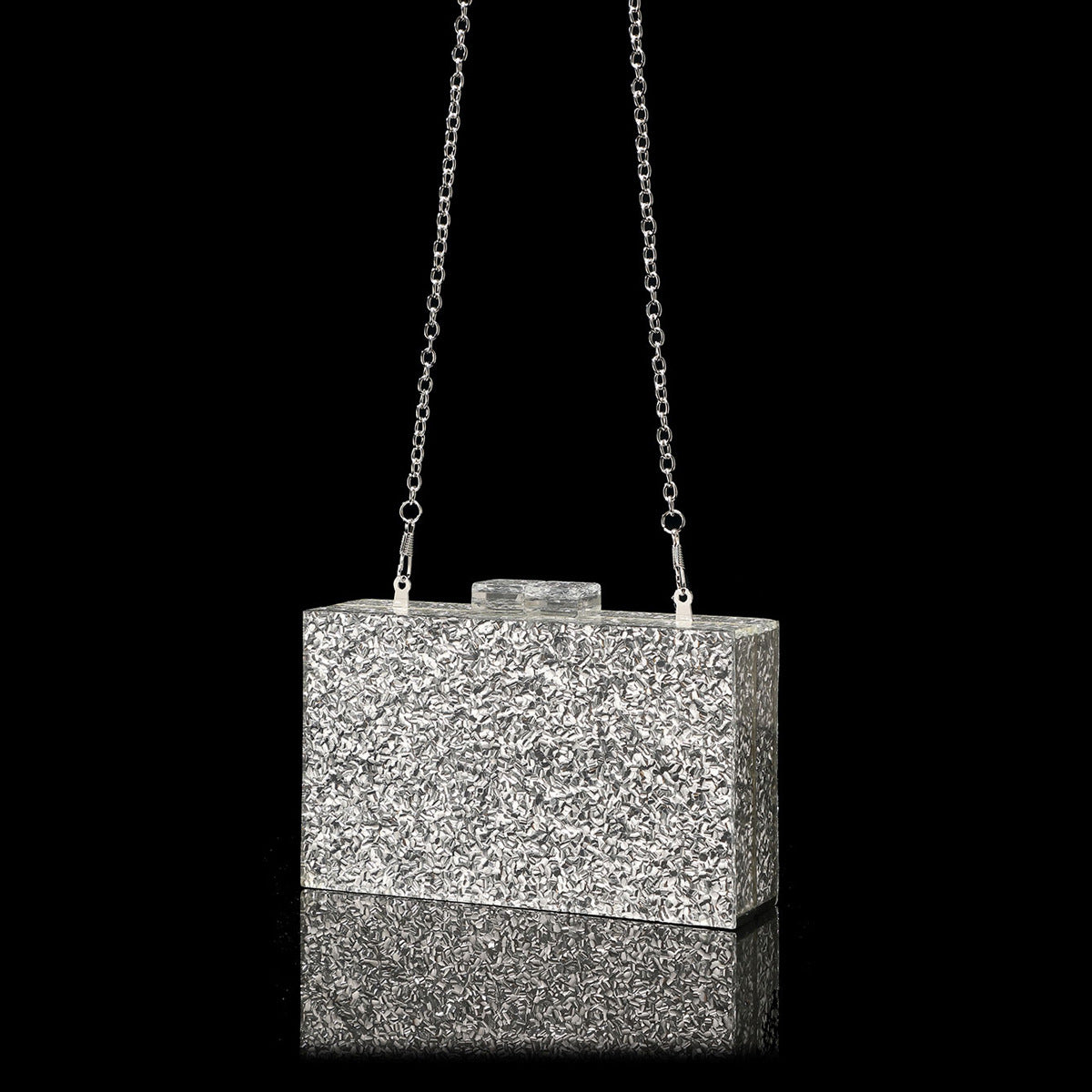Acrylic Sequin Clutch Bag for Weddings and Parties