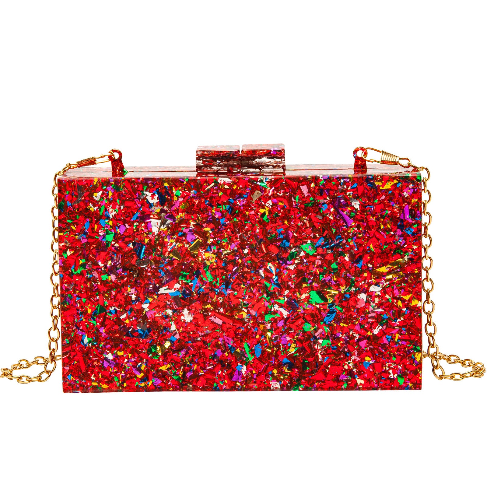 Acrylic Sequin Clutch Bag for Weddings and Parties