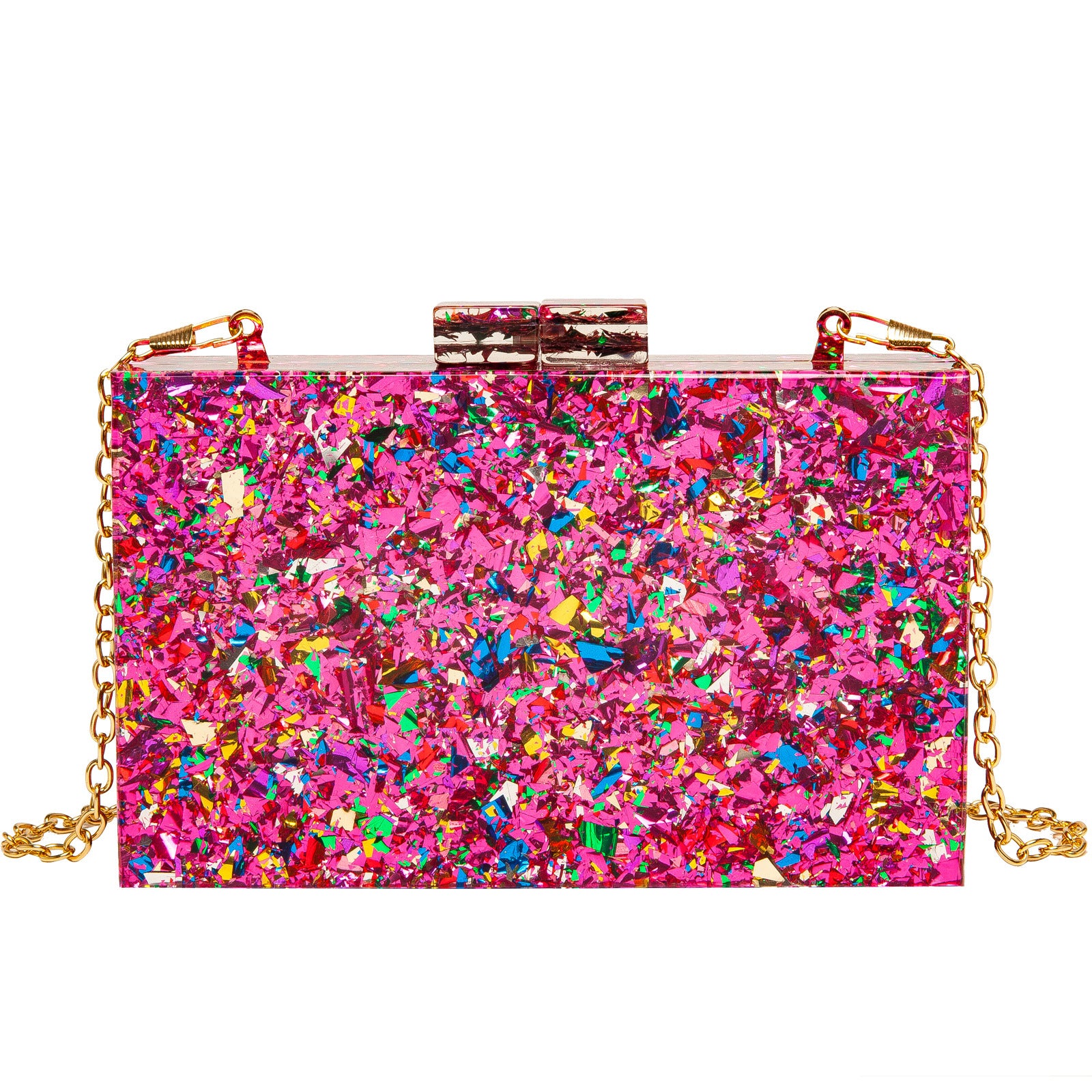 Acrylic Sequin Clutch Bag for Weddings and Parties